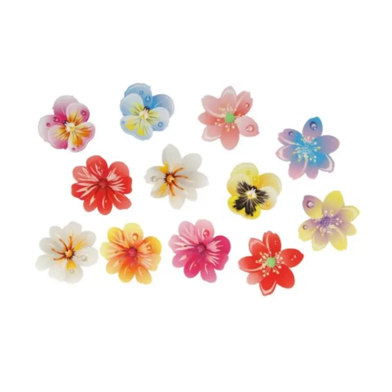 Cerf Dellier 13 Fleurs 3D Comestibles En Azyme Assorties Patisdecor Best