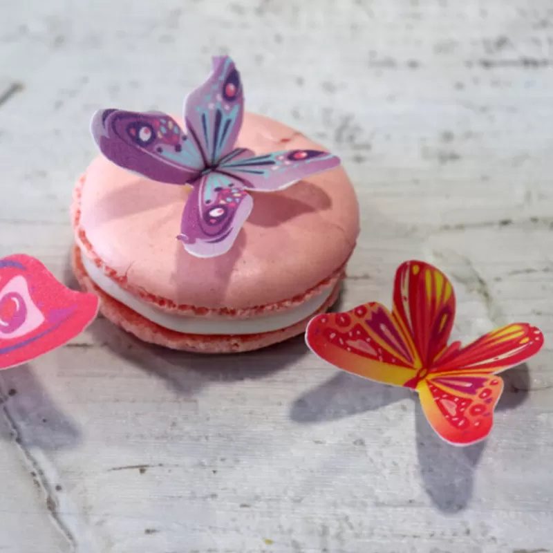 Cerf Dellier 17 Papillons 3D Comestibles En Azyme Assortis Patisdecor Hot