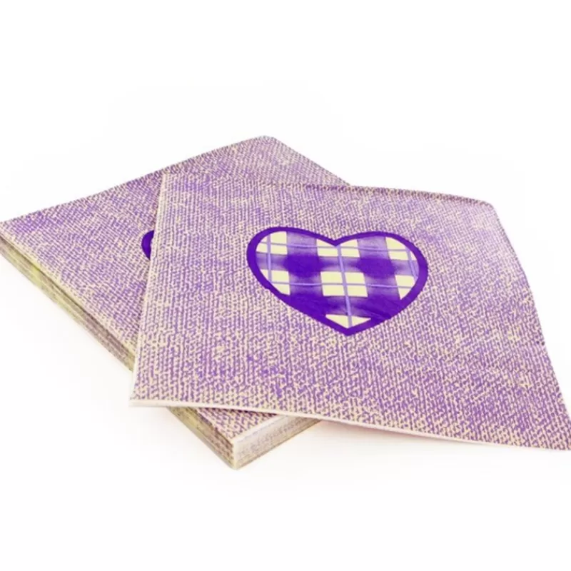 Cerf Dellier 20 Serviettes En Papier Coeur Violet Patisdecor Store
