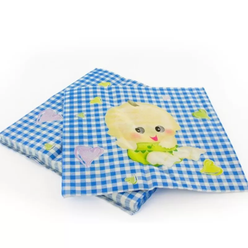 Cerf Dellier 20 Serviettes En Papier Vichy Bleu Patisdecor Shop