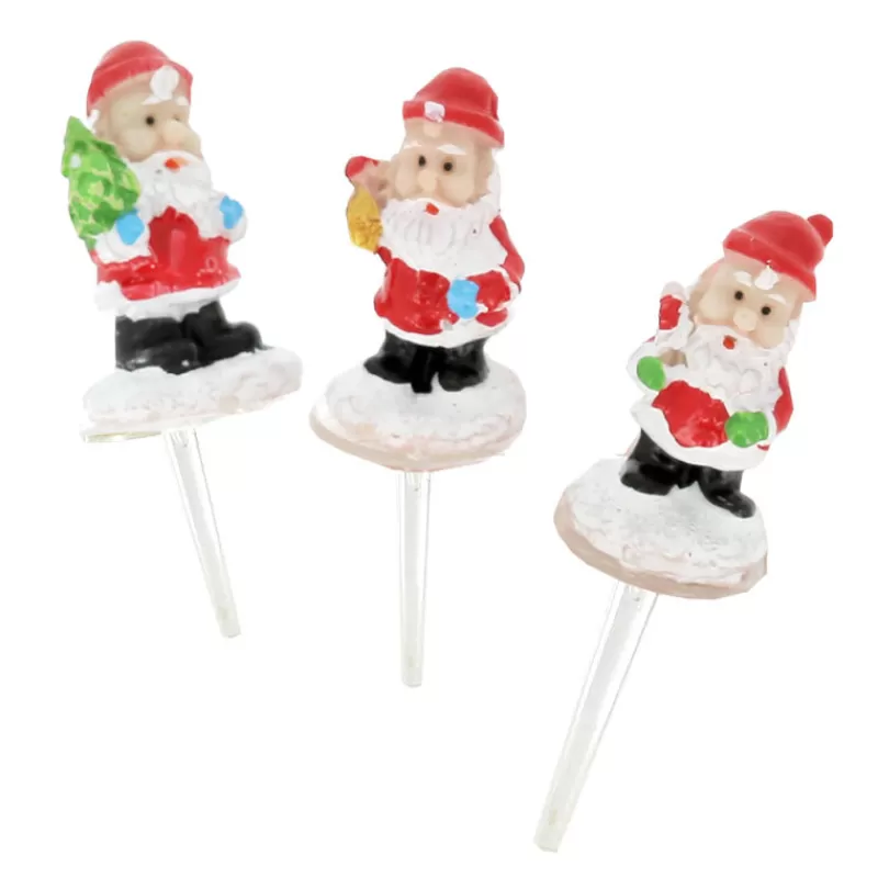 Cerf Dellier 3 Décors Santa Claus Assortis Sur Pique Hot