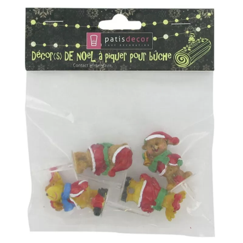 Cerf Dellier 4 Ours Et Rennes Assortis Sur Pique Best Sale