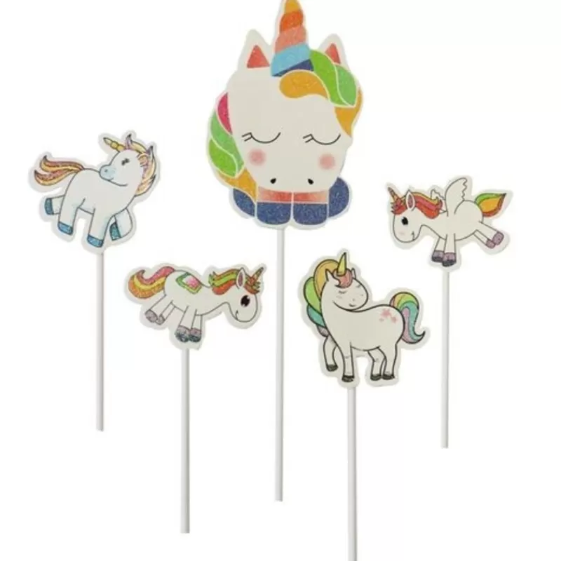 Cerf Dellier 5 Cake Toppers Licornes Assorties Patisdecor Discount