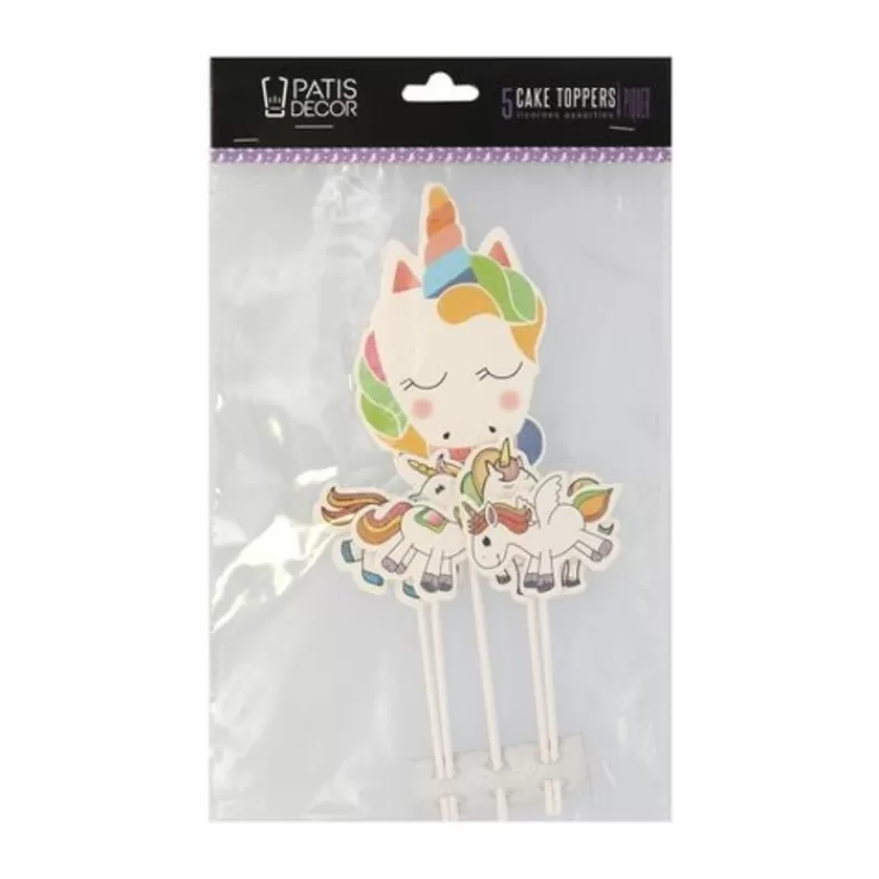 Cerf Dellier 5 Cake Toppers Licornes Assorties Patisdecor Discount