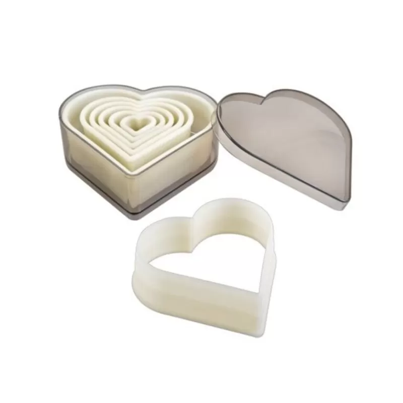 Cerf Dellier 7 Découpoirs Coeurs Lisses Assortis Patisdecor