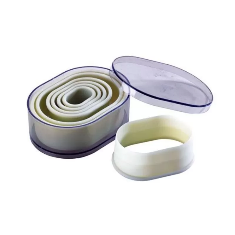 Cerf Dellier 7 Découpoirs Ovales Lisses Assortis Patisdecor