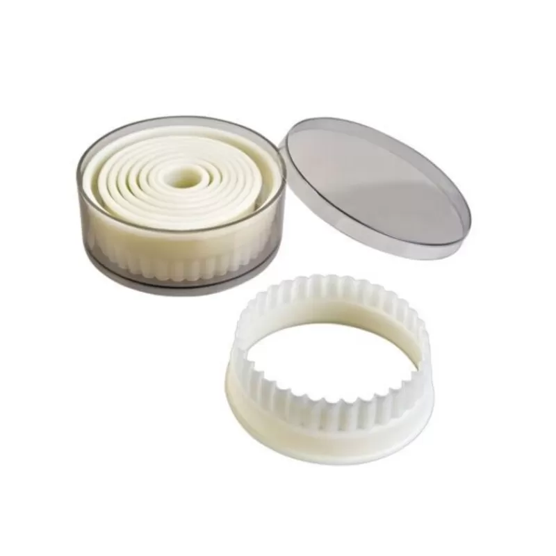 Cerf Dellier 9 Découpoirs Ronds Canneles Assortis Patisdecor