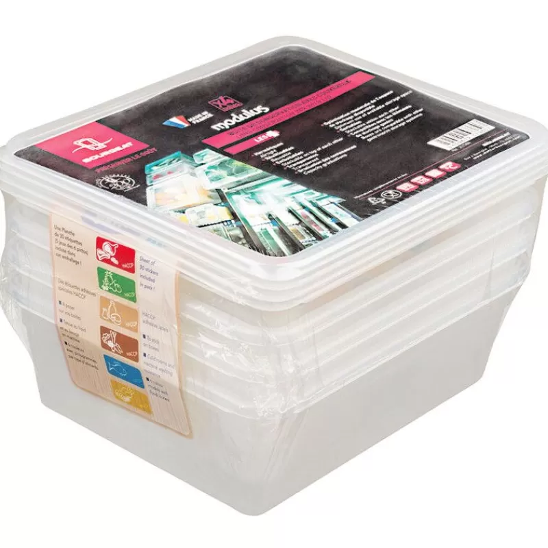 Cerf Dellier Bacs Modulus Rigides En Polypropylene Gn 1/2 Avec Couvercles (X4) Clearance