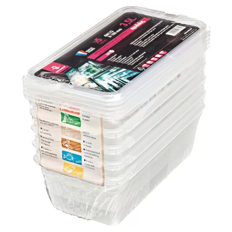 Cerf Dellier Bacs Modulus Rigides En Polypropylene Gn 1/3 Avec Couvercles (X5) Hot