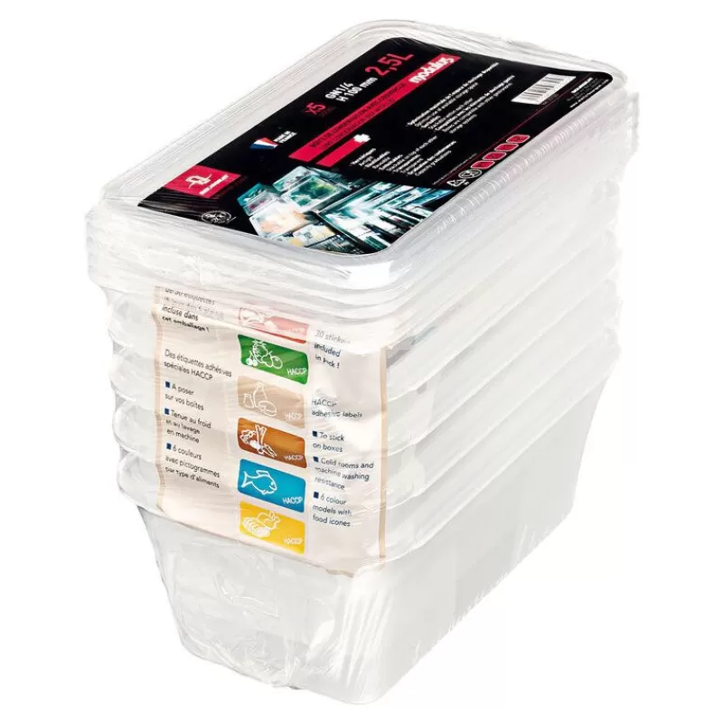 Cerf Dellier Bacs Modulus Rigides En Polypropylene Gn 1/4 Avec Couvercles (X5) Shop