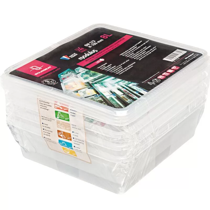 Cerf Dellier Bacs Modulus Rigides En Polypropylene Gn 2/3 Avec Couvercles (X4) Sale