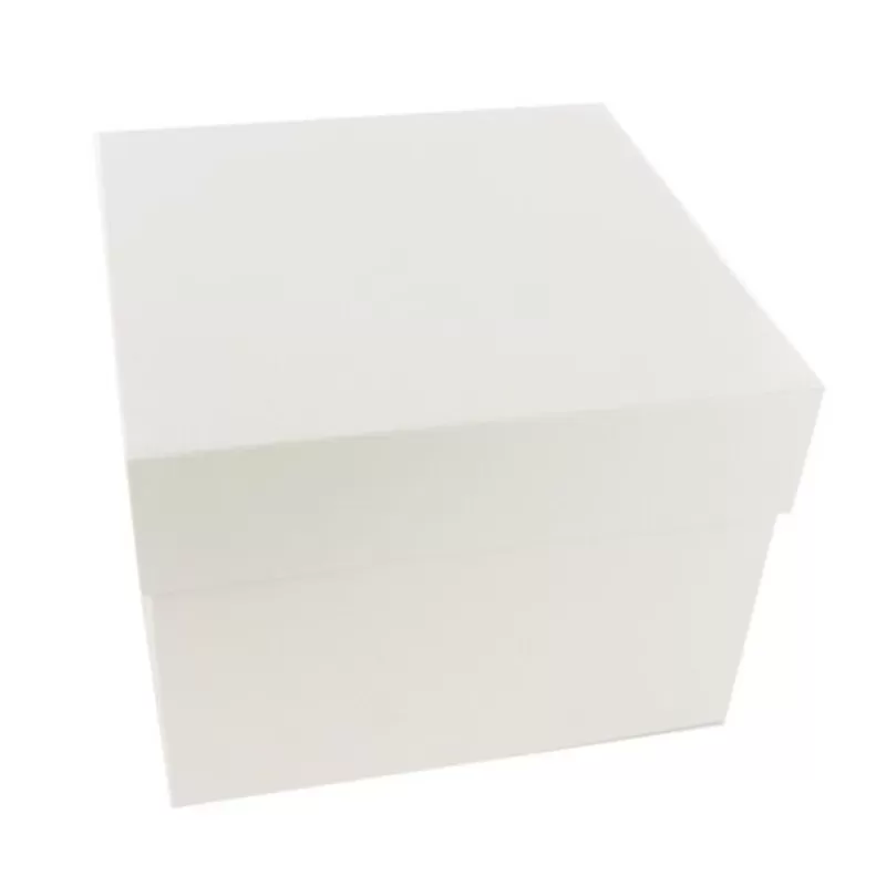 Cerf Dellier Boite Patissiere Blanche 46 X 46 X H 22 Cm Patisdecor Store
