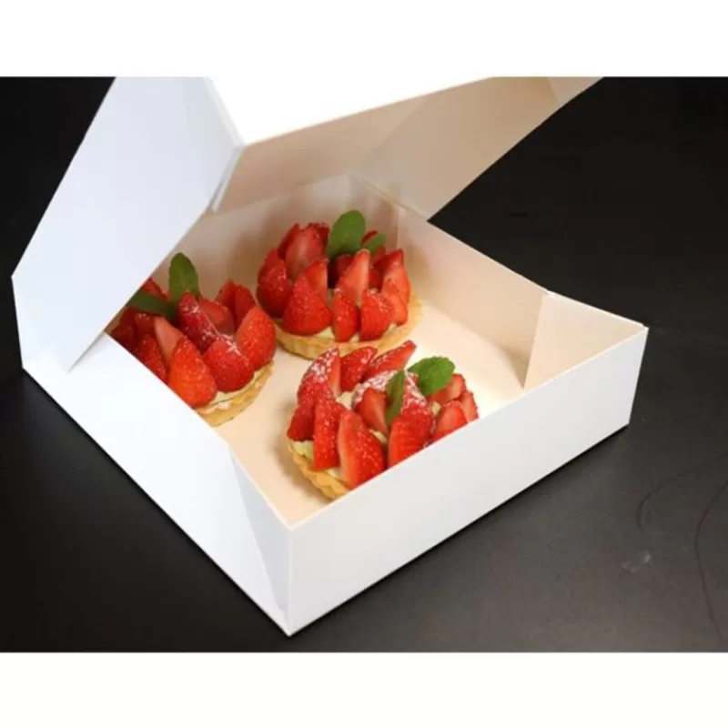 Cerf Dellier Boite Patissiere Blanche Carree Hauteur 5 Cm Patisdecor Outlet