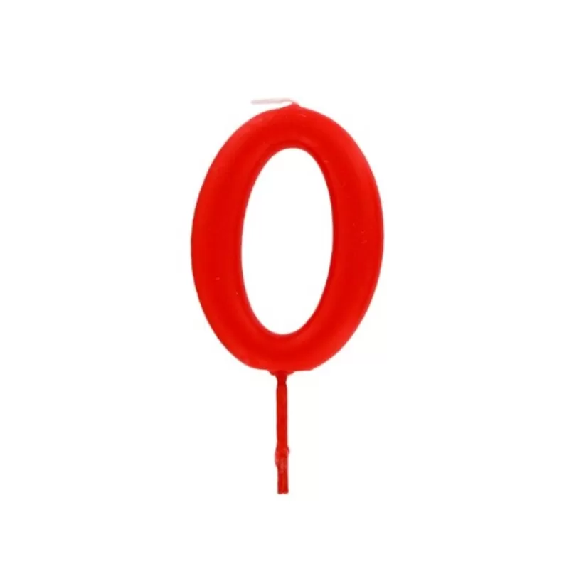 Cerf Dellier Bougie Anniversaire Chiffre 0 Rouge Patisdecor Shop