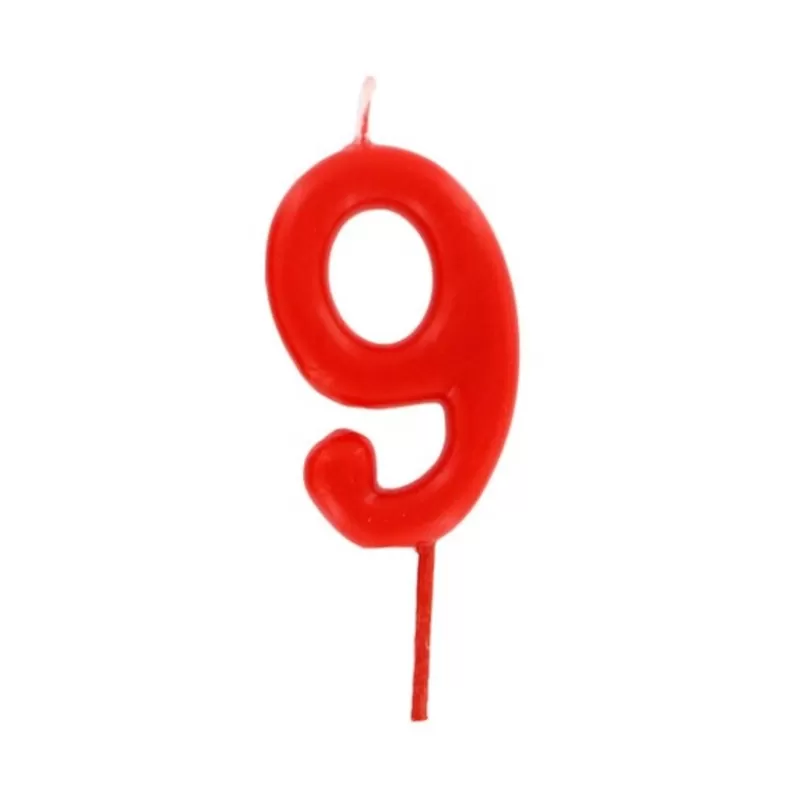 Cerf Dellier Bougie Anniversaire Chiffre 9 Rouge Patisdecor Outlet