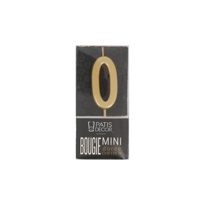 Cerf Dellier Bougie Anniversaire Doree Chiffre 0 Patisdecor Cheap