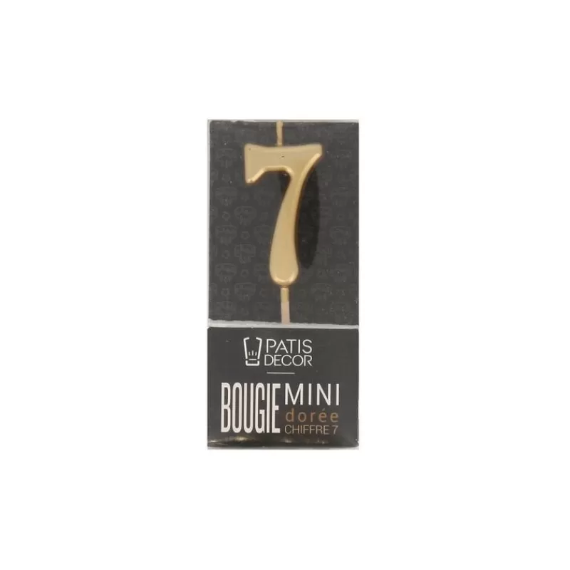 Cerf Dellier Bougie Anniversaire Doree Chiffre 7 Patisdecor Best