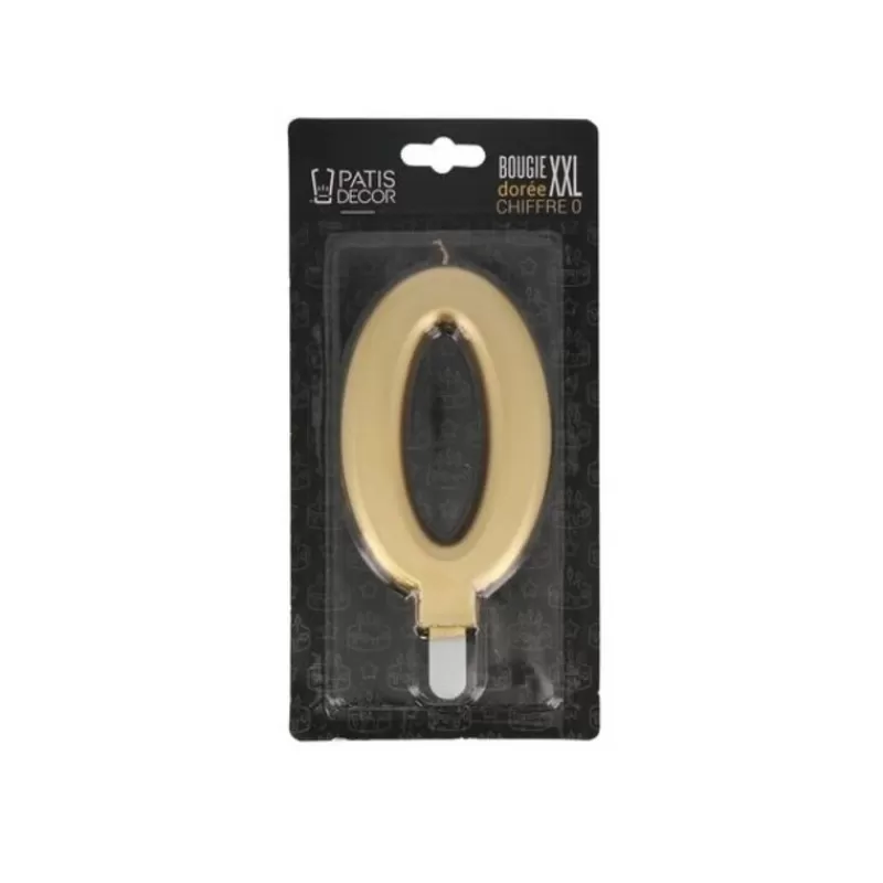 Cerf Dellier Bougie Anniversaire Doree Xxl Chiffre 0 Patisdecor Flash Sale