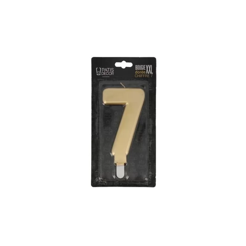 Cerf Dellier Bougie Anniversaire Doree Xxl Chiffre 7 Patisdecor Best