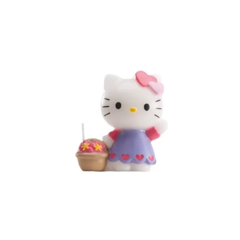 Cerf Dellier Bougie D'Anniversaire Hello Kitty Sur Pique Discount