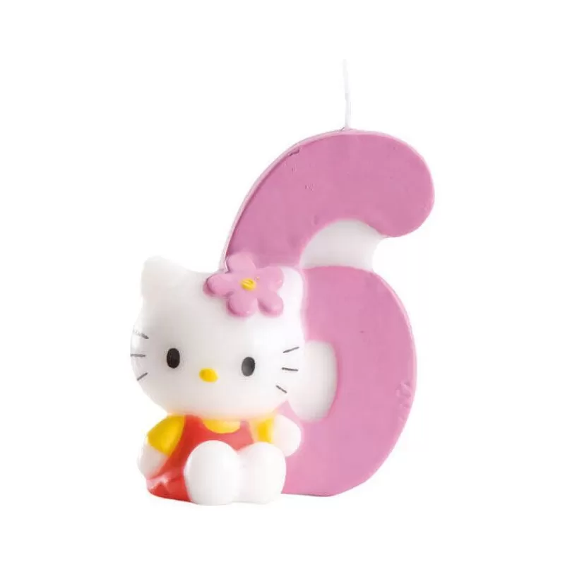 Cerf Dellier Bougie Hello Kitty Chiffre 6 Cheap