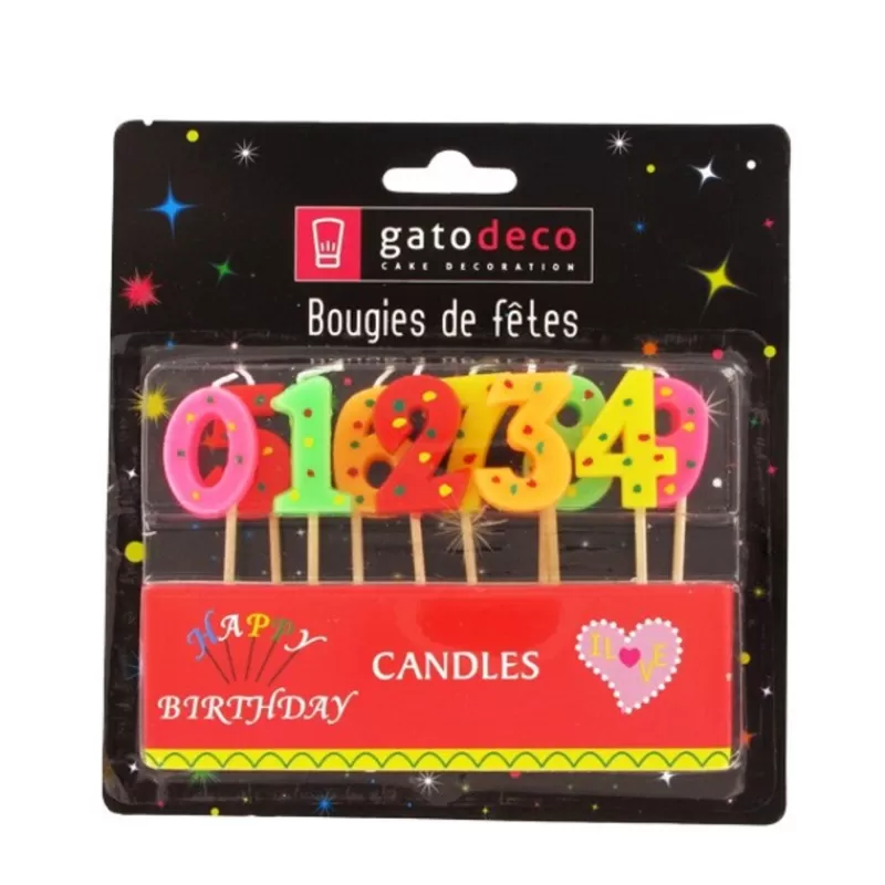 Cerf Dellier Bougies Chiffres Sur Piques Assorties Patisdecor Cheap