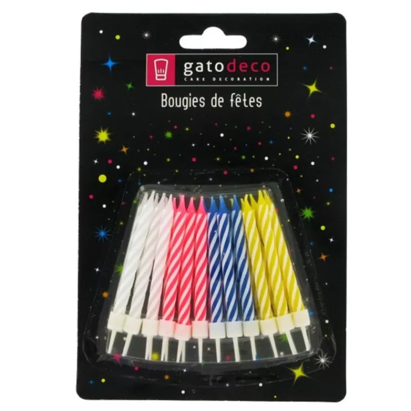 Cerf Dellier Bougies D'Anniversaire 6 Cm Assorties Patisdecor (X 24) Cheap