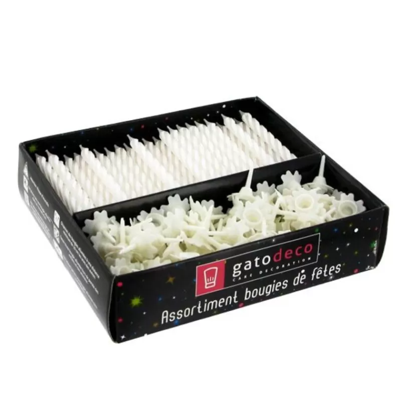 Cerf Dellier Bougies Torsadees 6 Cm Et Bobeches Blanches Patisdecor (X 125) Sale