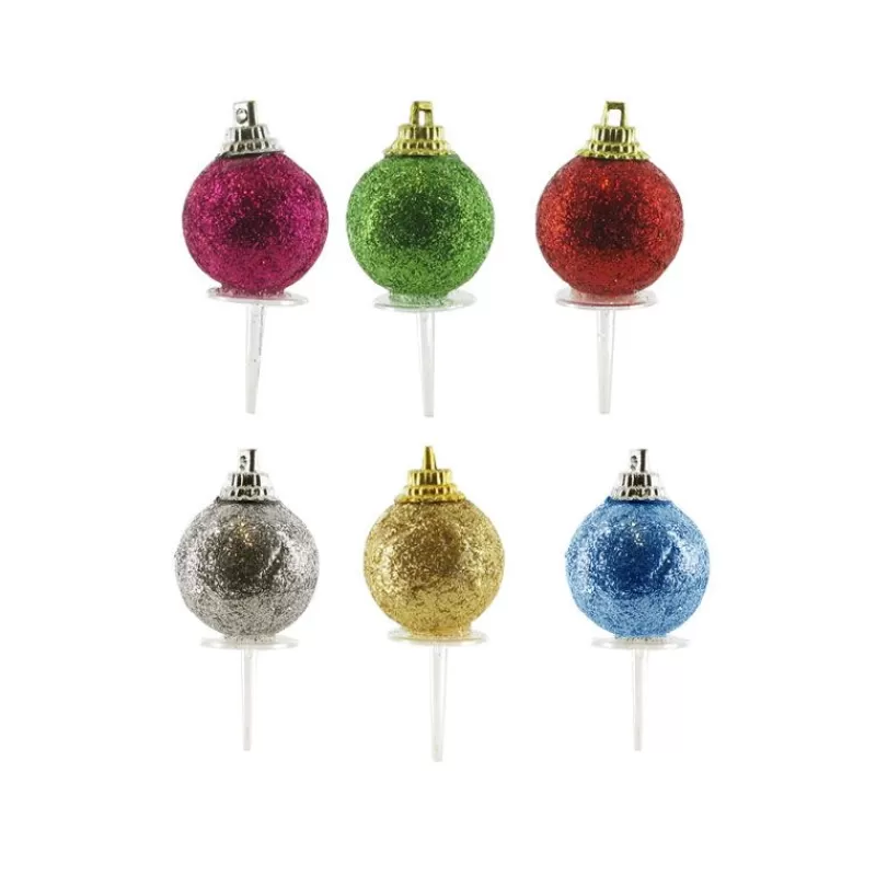 Cerf Dellier Boules Multicolores Sur Pique (X50) New