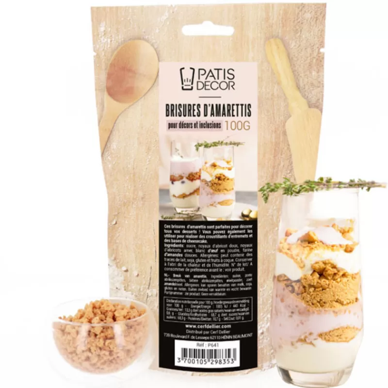 Cerf Dellier Brisures D'Amaretti Patisdecor 100 G - Ddm 08/23