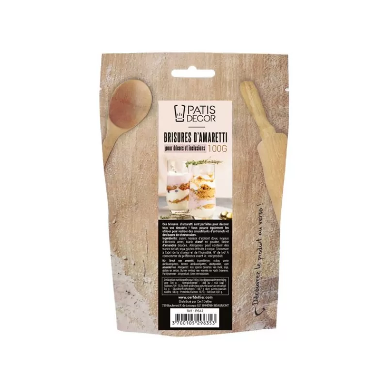 Cerf Dellier Brisures D'Amaretti Patisdecor 100 G - Ddm 08/23