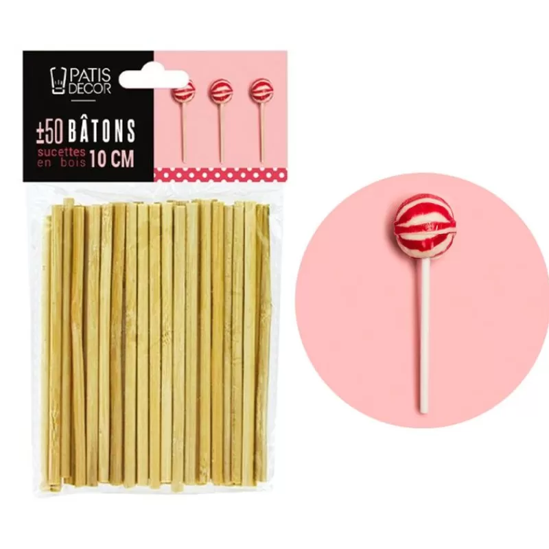 Cerf Dellier Bâtons De Sucettes Patisdecor 10 Cm ( 50) New