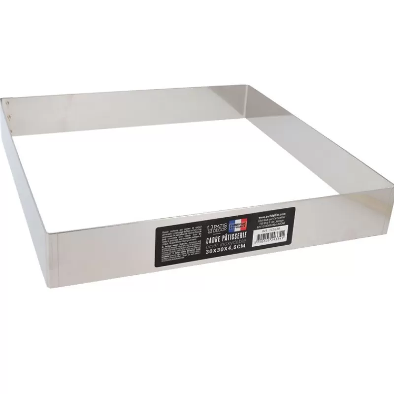 Cerf Dellier Cadre A Mousse Inox H 4,5 Cm 30 X 30 Cm Patisdecor