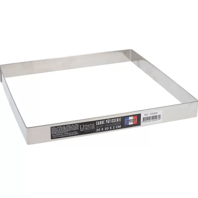 Cerf Dellier Cadre A Patisserie Inox H 2 Cm - 20 X 20 Cm Patisdecor