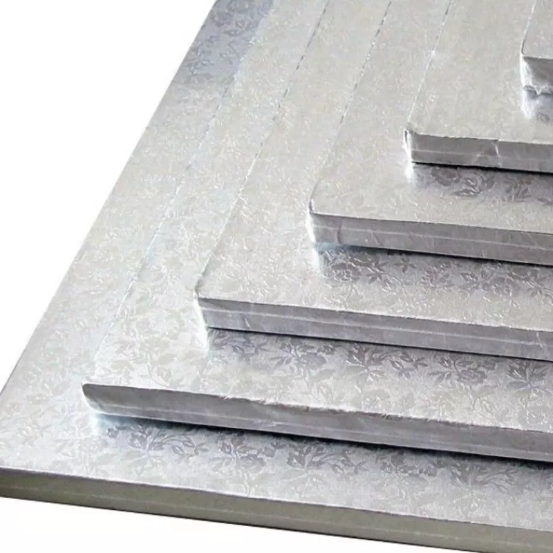 Cerf Dellier Cake Drum Carre Argent 25 X 25 Cm Patisdecor Shop