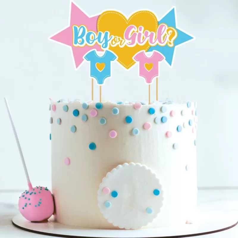Cerf Dellier Cake Topper Assortis Theme Gender Reveal Sale