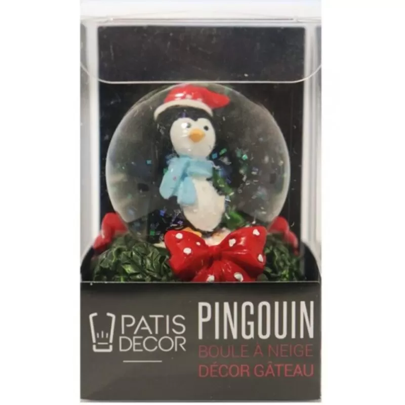 Cerf Dellier Cake Topper Boule A Neige Pingouin Patisdecor New