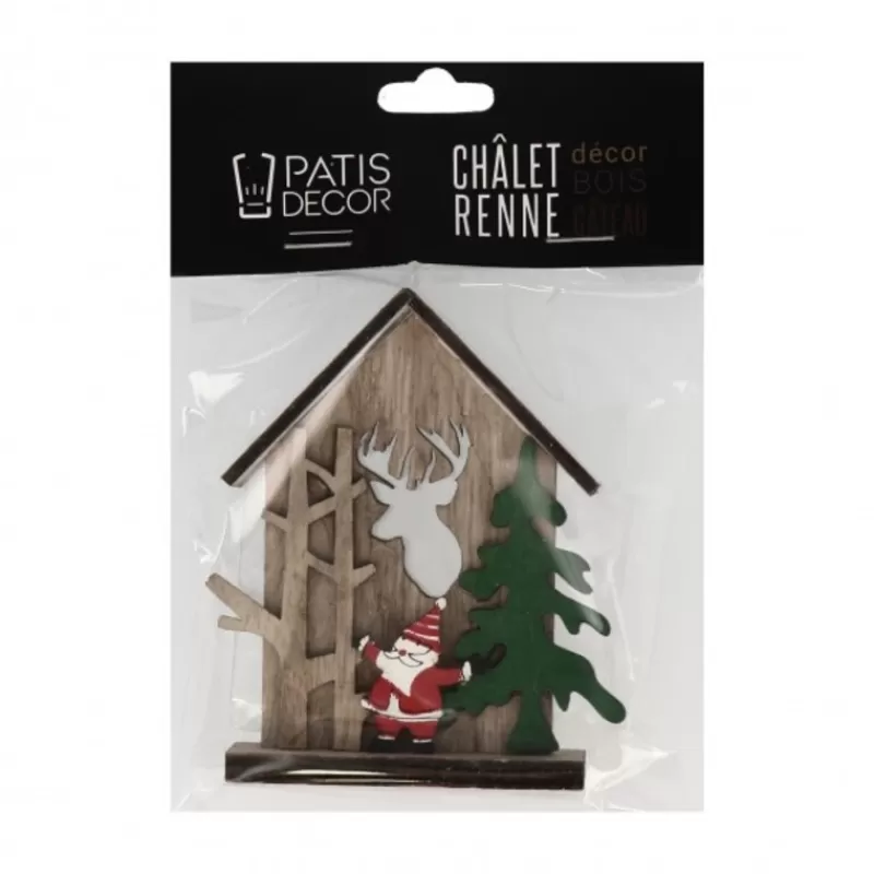 Cerf Dellier Cake Topper En Bois Chalet De Noël Patisdecor Outlet
