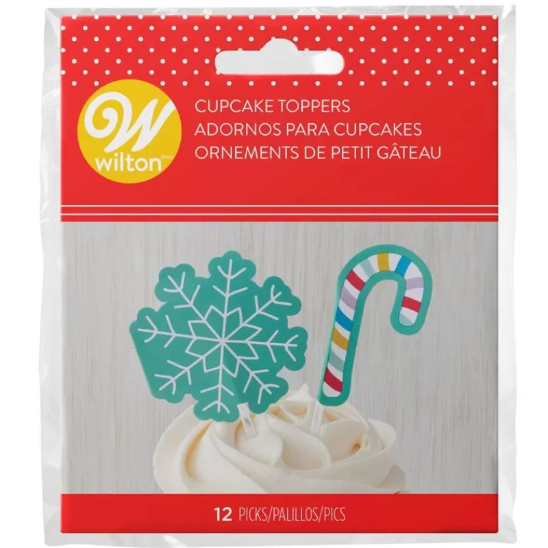 Cerf Dellier Cake Topper Flocon Et Sucre D'Orge Wilton (X 12) Cheap
