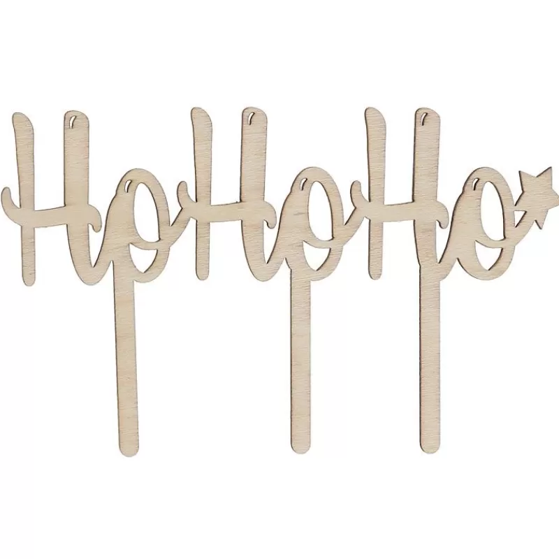 Cerf Dellier Cake Topper Ho Ho Ho En Bois Patisdecor Sale