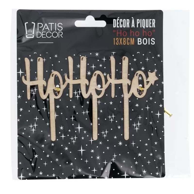 Cerf Dellier Cake Topper Ho Ho Ho En Bois Patisdecor Sale