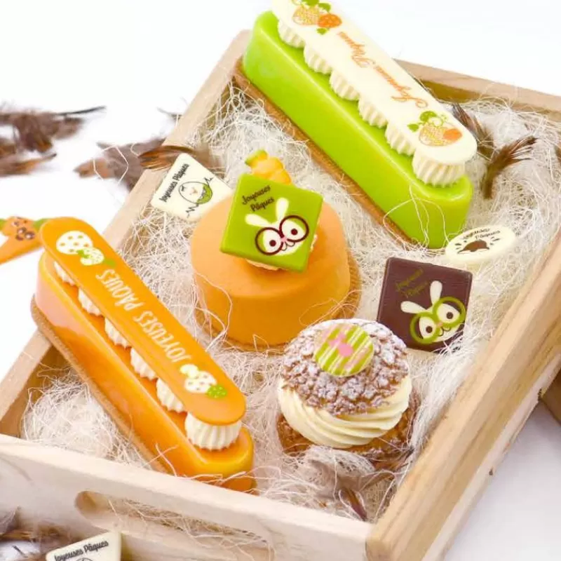 Cerf Dellier Carres Chocolat Lapins A Lunettes Joyeuses Pâques Assortis (X80) Clearance