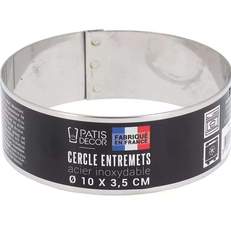 Cerf Dellier Cercle A Entremets Inox H 3,5 Cm 10 Cm Patisdecor