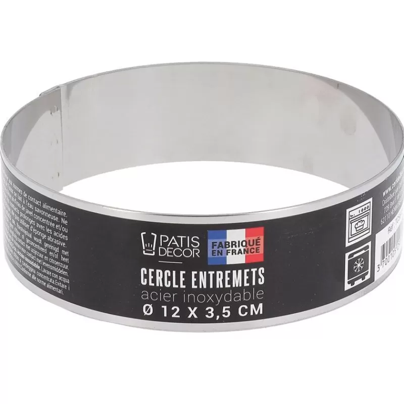 Cerf Dellier Cercle A Entremets Inox H 3,5 Cm 12 Cm Patisdecor