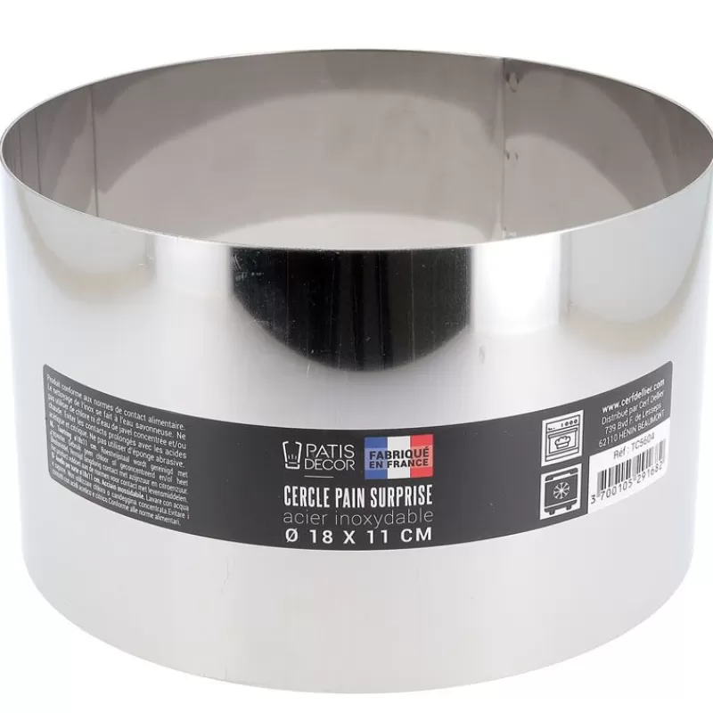 Cerf Dellier Cercle A Pain Surprise Inox H 11 Cm Diam 18 Cm Patisdecor