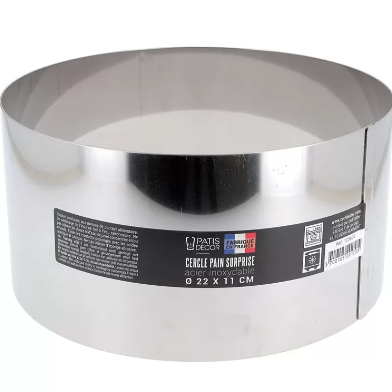 Cerf Dellier Cercle A Pain Surprise Inox H 11 Cm Diam 22 Cm Patisdecor