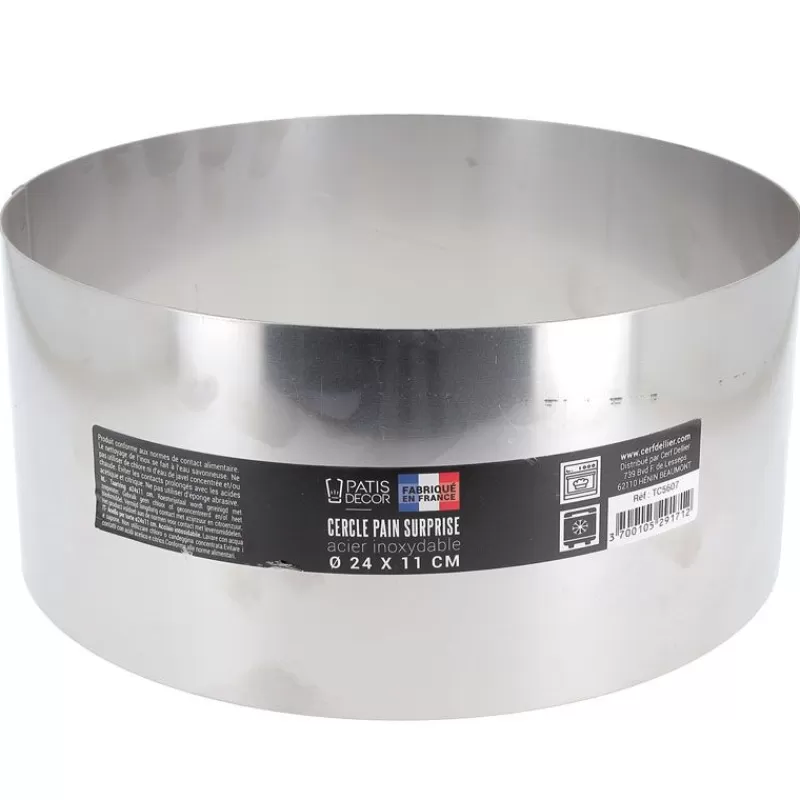 Cerf Dellier Cercle A Pain Surprise Inox H 11 Cm Diam 24 Cm Patisdecor
