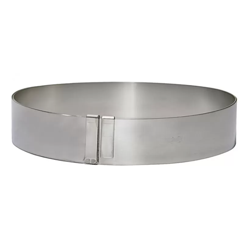Cerf Dellier Cercle A Patisserie Extensible Inox 18 A 36 Cm H 3 Cm De Buyer