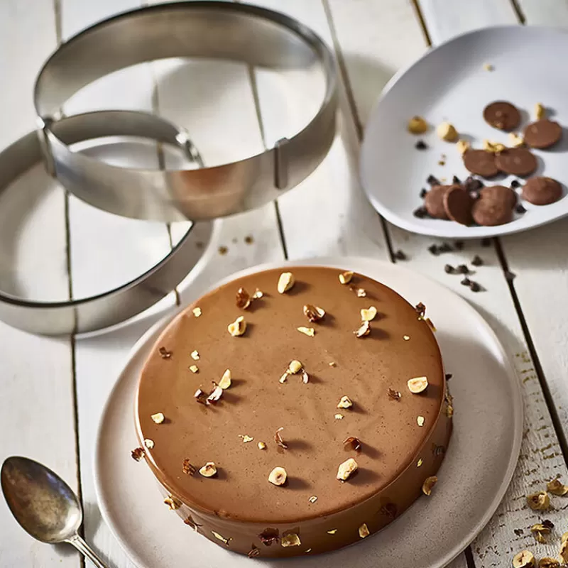 Cerf Dellier Cercle A Patisserie Extensible Inox 18 A 36 Cm H 3 Cm De Buyer