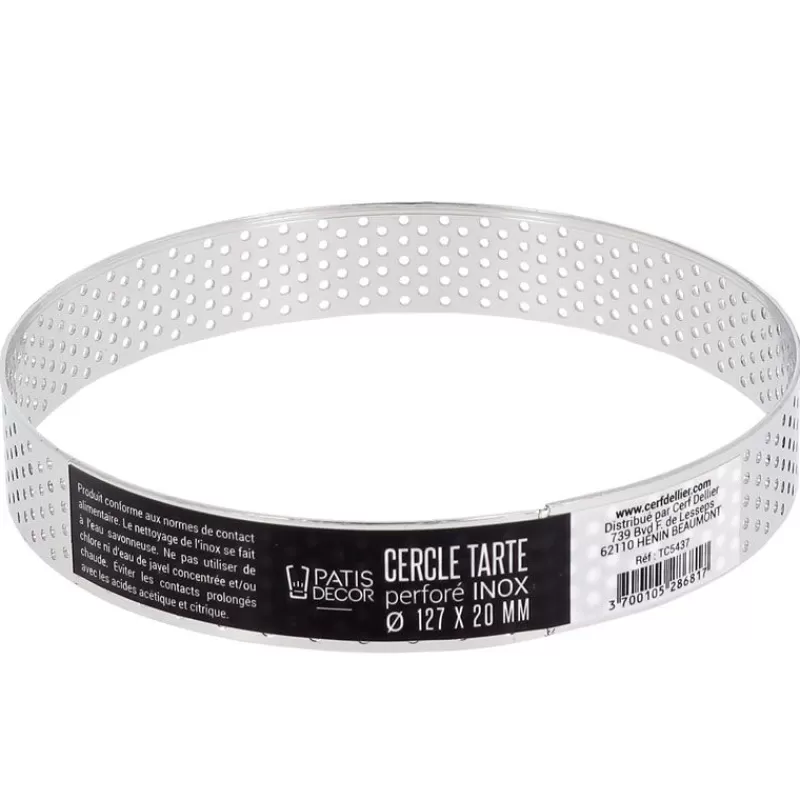 Cerf Dellier Cercle A Tarte Perfore Inox H 2 Cm 12 Cm Patisdecor
